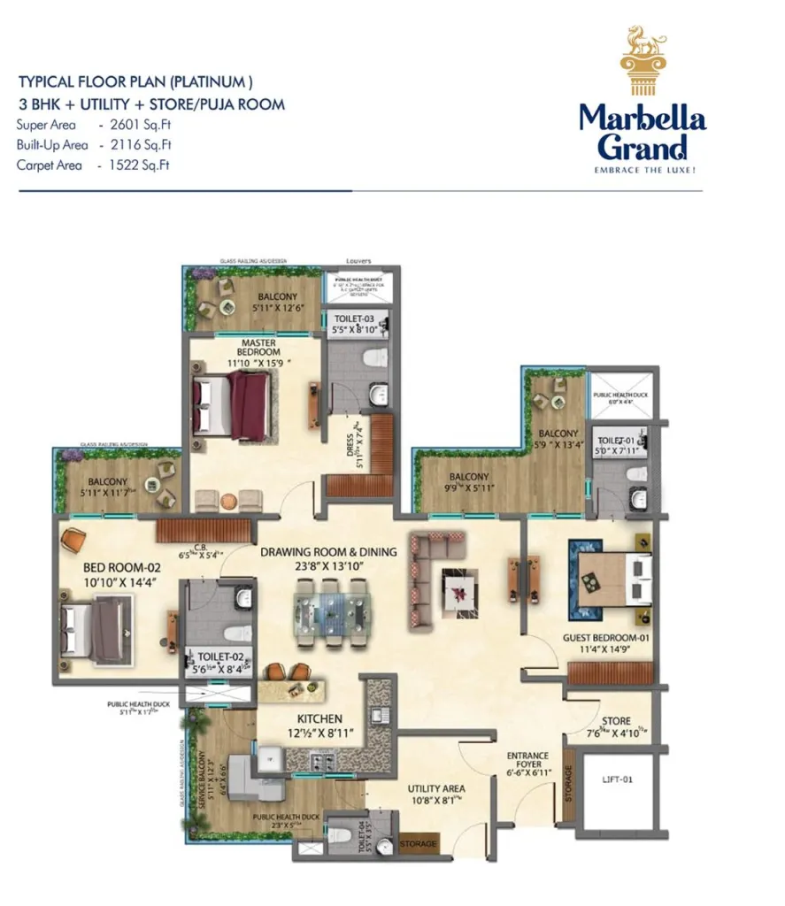 3+1 For Sale In Marbella Grand